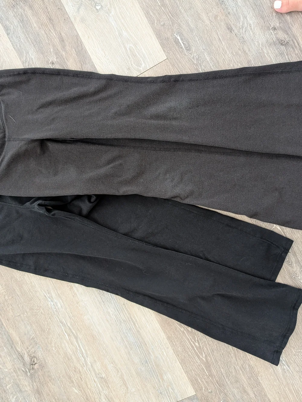 Kids Black Stretch Bootcut Leggings